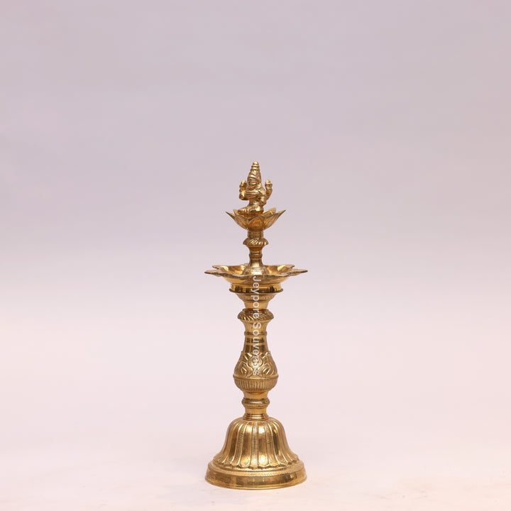 Handmade Brass Lakshmi Kuthu Vilakku Oil Lamp