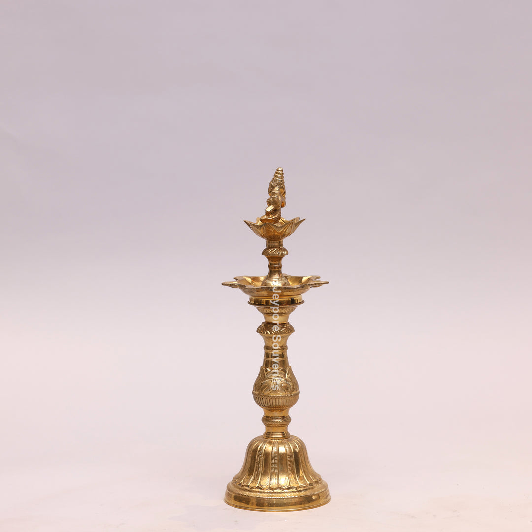 Handmade Brass Lakshmi Kuthu Vilakku Oil Lamp