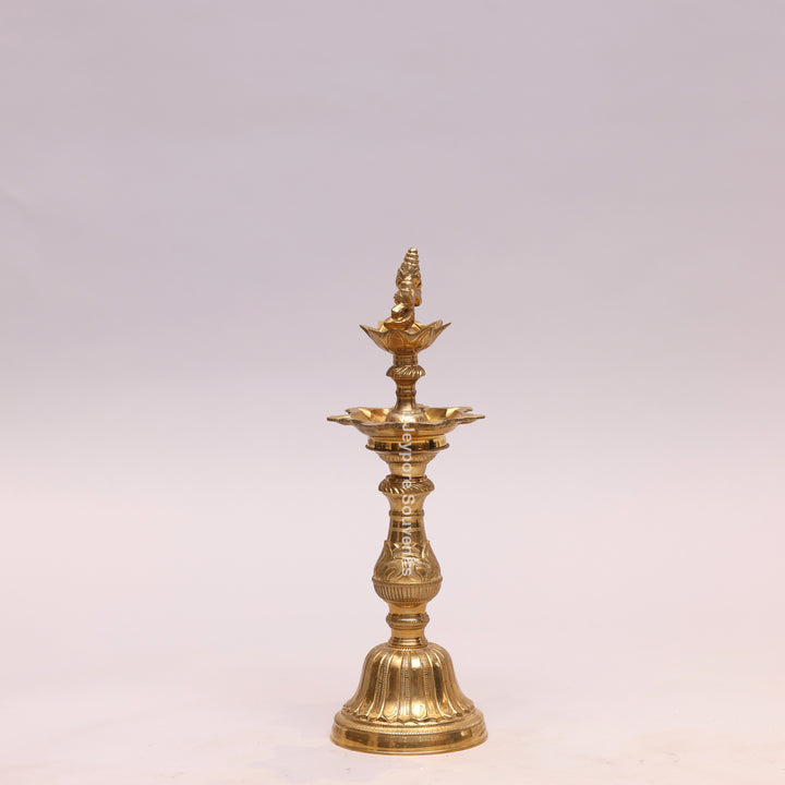 Handmade Brass Lakshmi Kuthu Vilakku Oil Lamp