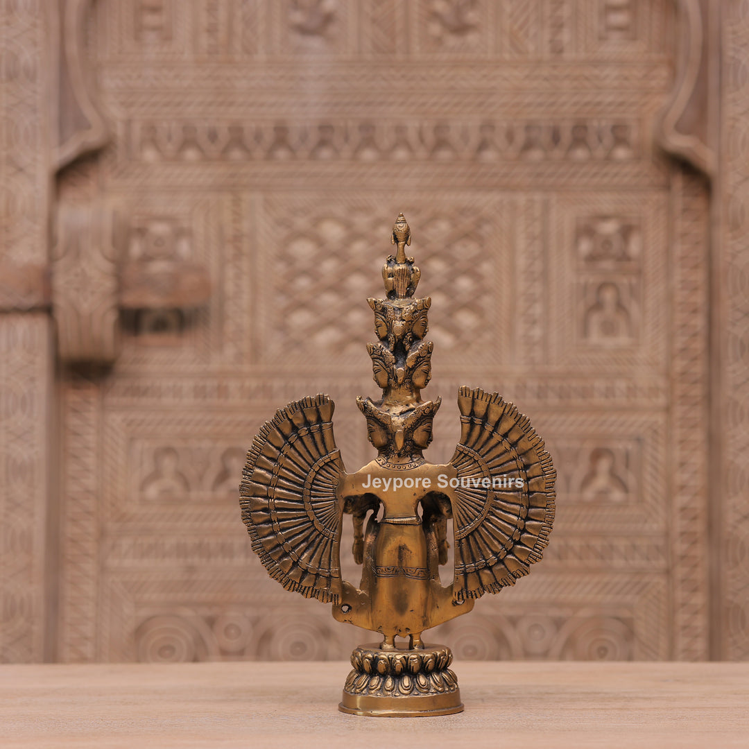 Handcrafted Brass Eleven-Headed Avalokiteshvara Statue