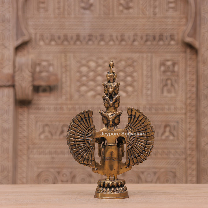 Handcrafted Brass Eleven-Headed Avalokiteshvara Statue