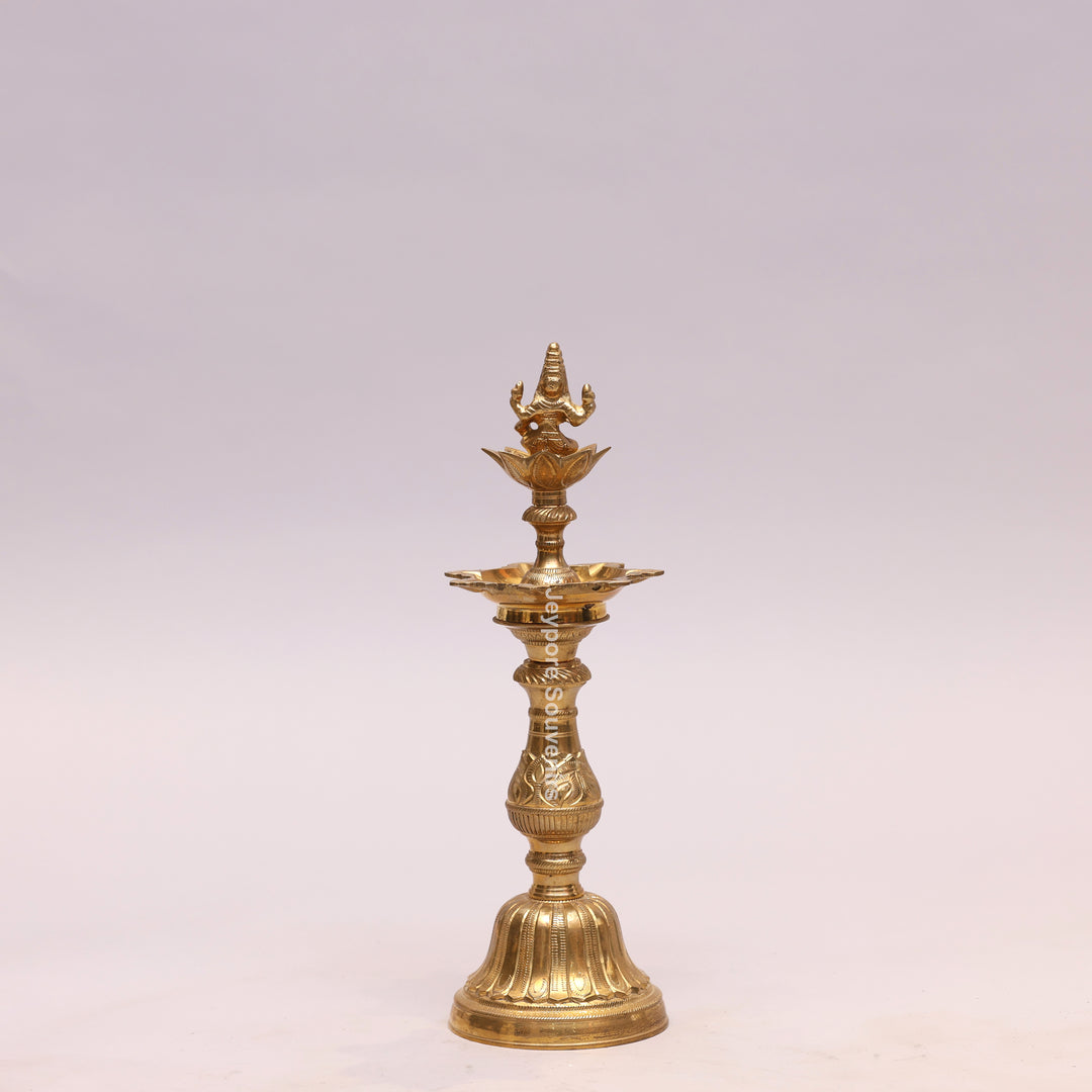 Handmade Brass Lakshmi Kuthu Vilakku Oil Lamp
