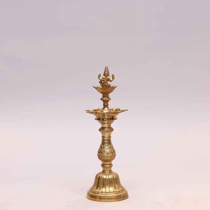 Handmade Brass Lakshmi Kuthu Vilakku Oil Lamp