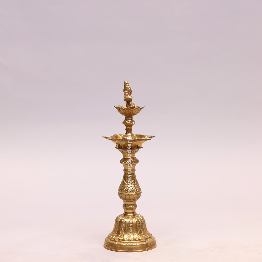 Handmade Brass Lakshmi Kuthu Vilakku Oil Lamp