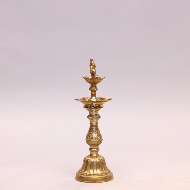 Handmade Brass Lakshmi Kuthu Vilakku Oil Lamp