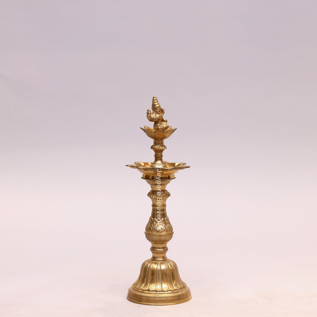 Handmade Brass Lakshmi Kuthu Vilakku Oil Lamp