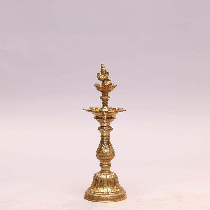 Handmade Brass Lakshmi Kuthu Vilakku Oil Lamp