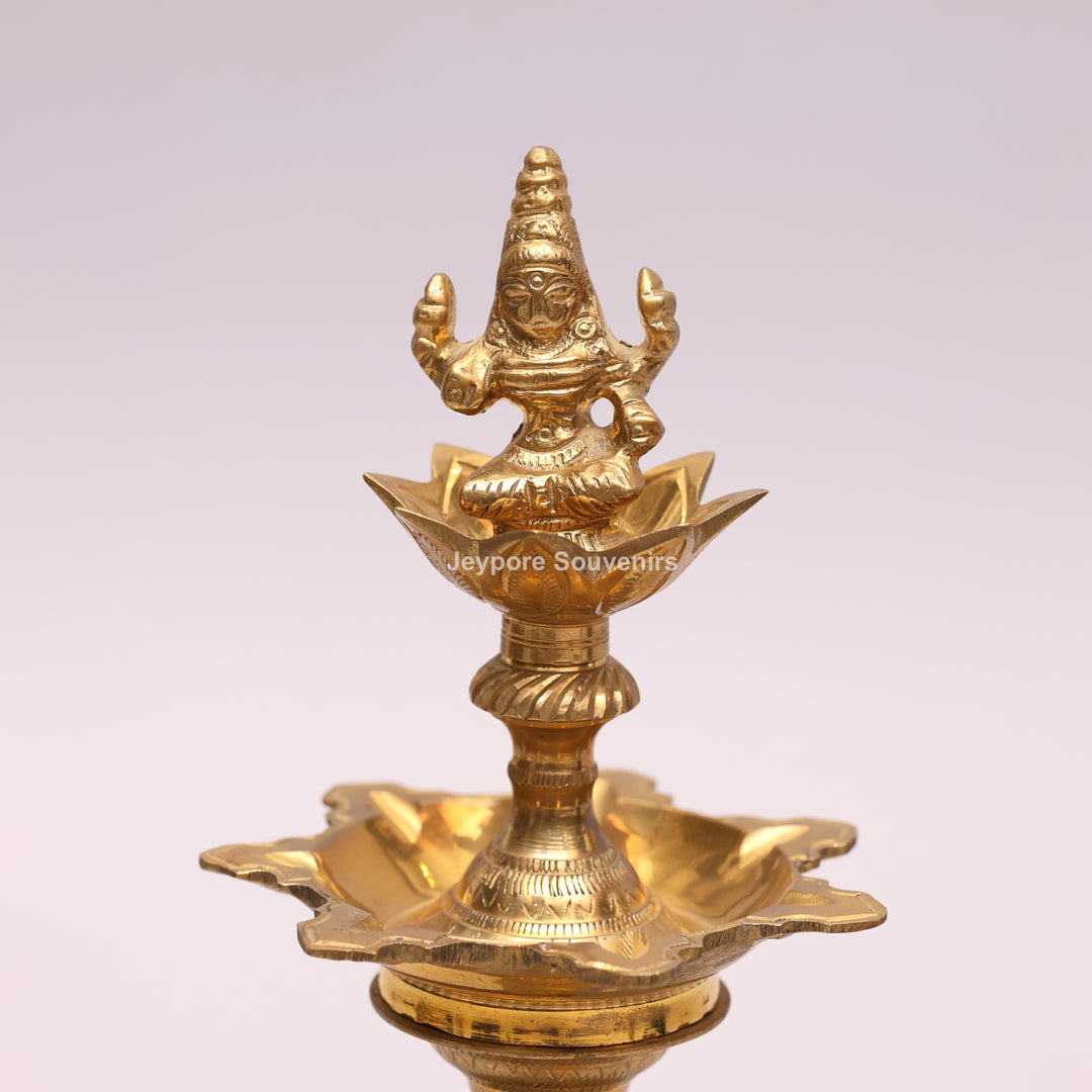 Handmade Brass Lakshmi Kuthu Vilakku Oil Lamp