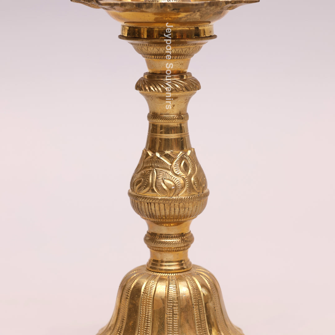 Handmade Brass Lakshmi Kuthu Vilakku Oil Lamp