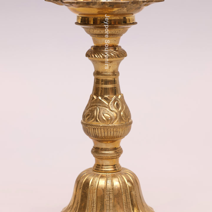 Handmade Brass Lakshmi Kuthu Vilakku Oil Lamp