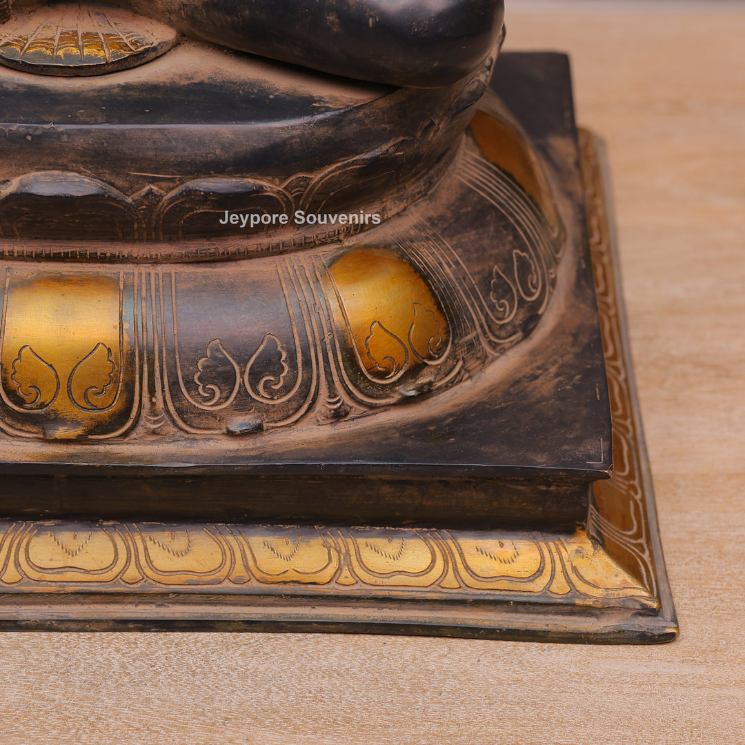Handcrafted Brass Hanuman Ji Statue in Blessing Pose with Gada