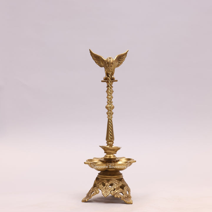 Handcrafted Brass Parrot Hanging Oil Lamp