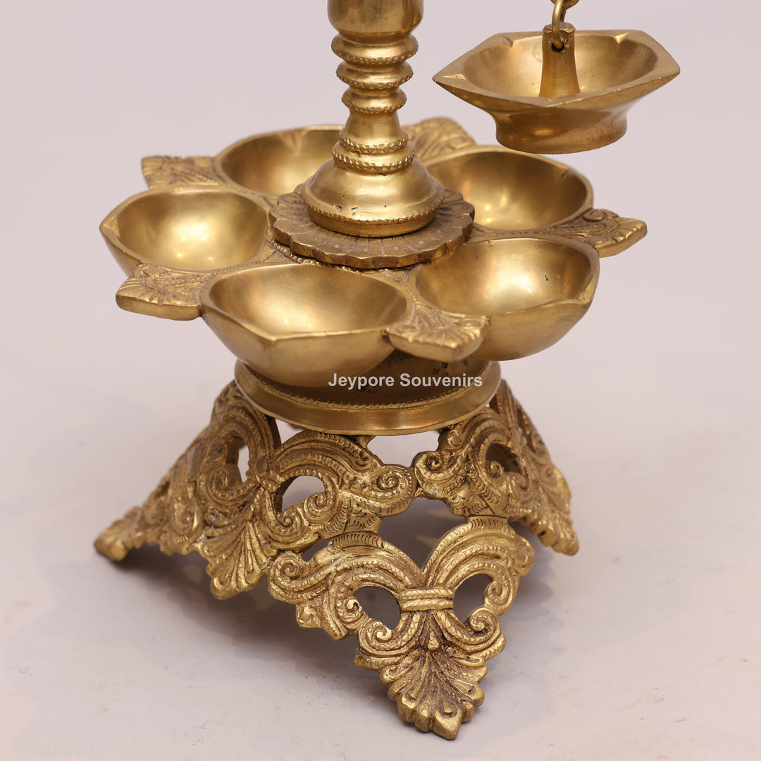 Handcrafted Brass Parrot Hanging Oil Lamp