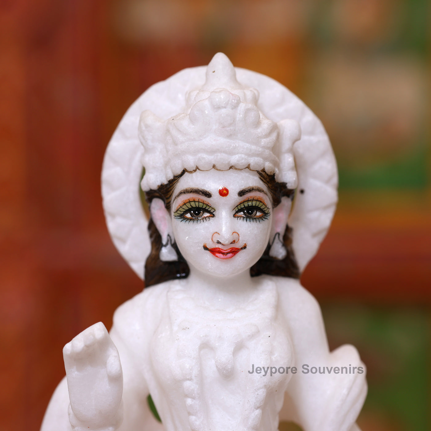 9" Pure White Marble Ram Darbar Idol Set | Ram, Sita, Lakshman And Hanuman Statues