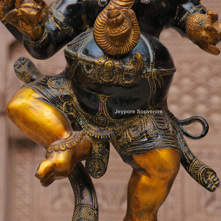 Handcrafted Dancing Brass Ganesha Statue for Spiritual Home Décor