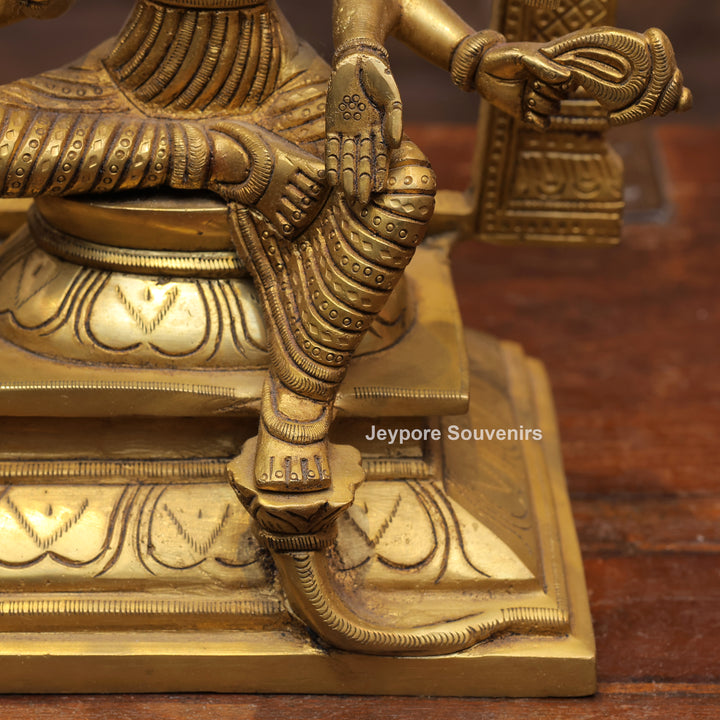 Handcrafted Brass Goddess Varahi Statue On Kirtimukha Prabhawali