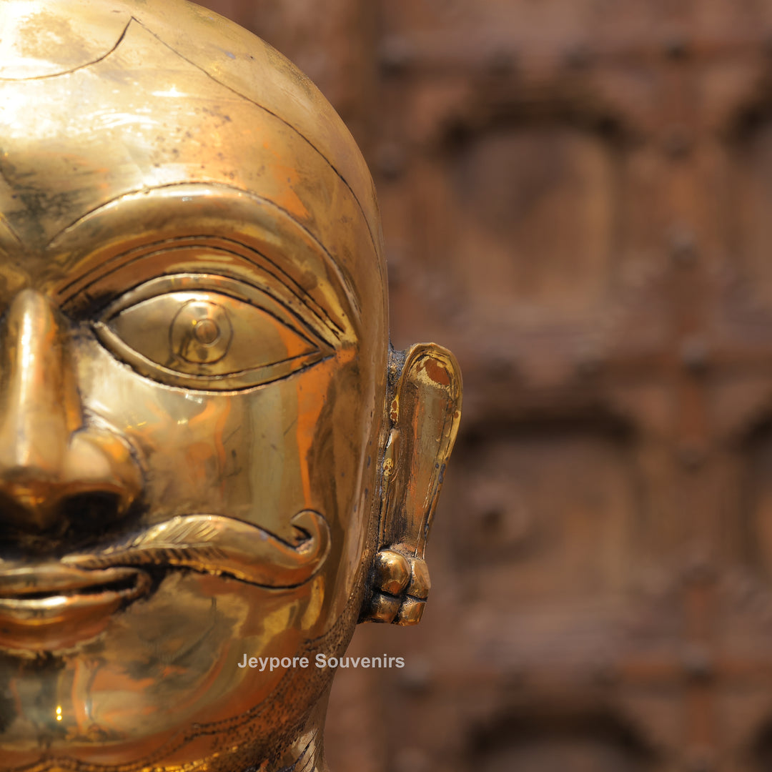 10" Handcrafted Brass Shiva Mukhlingam Face Idol