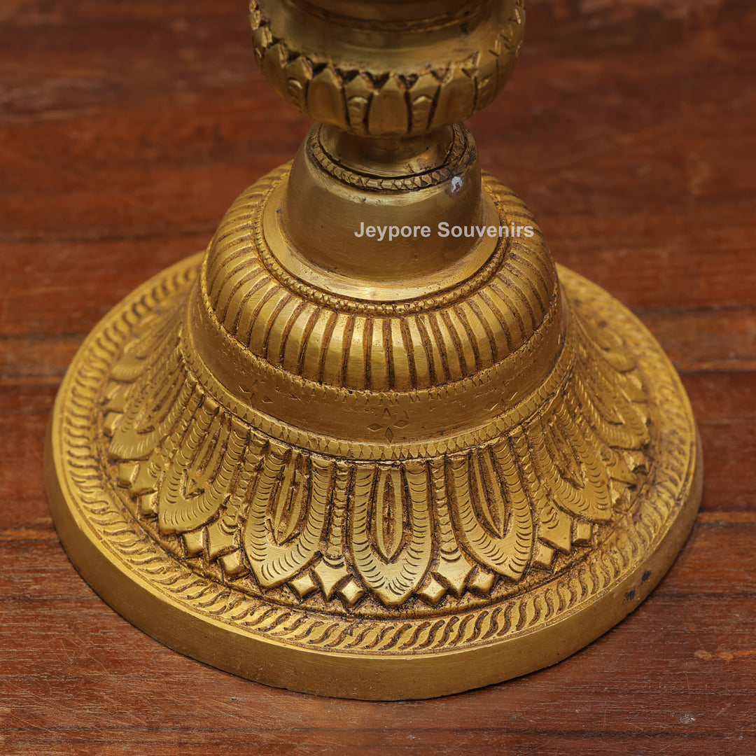 15" Handcrafted Brass Annapakshi Deepam Lamp