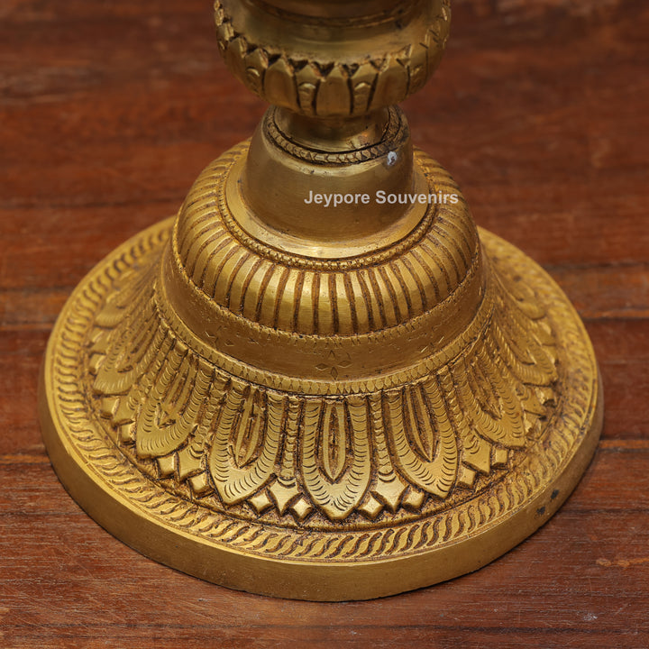 15" Handcrafted Brass Annapakshi Deepam Lamp