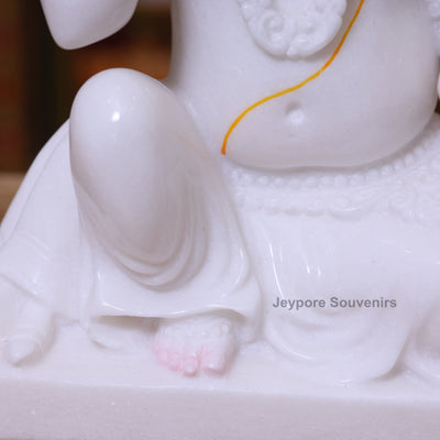 15" Pure White Marble Bal Gopal Krishna Statue