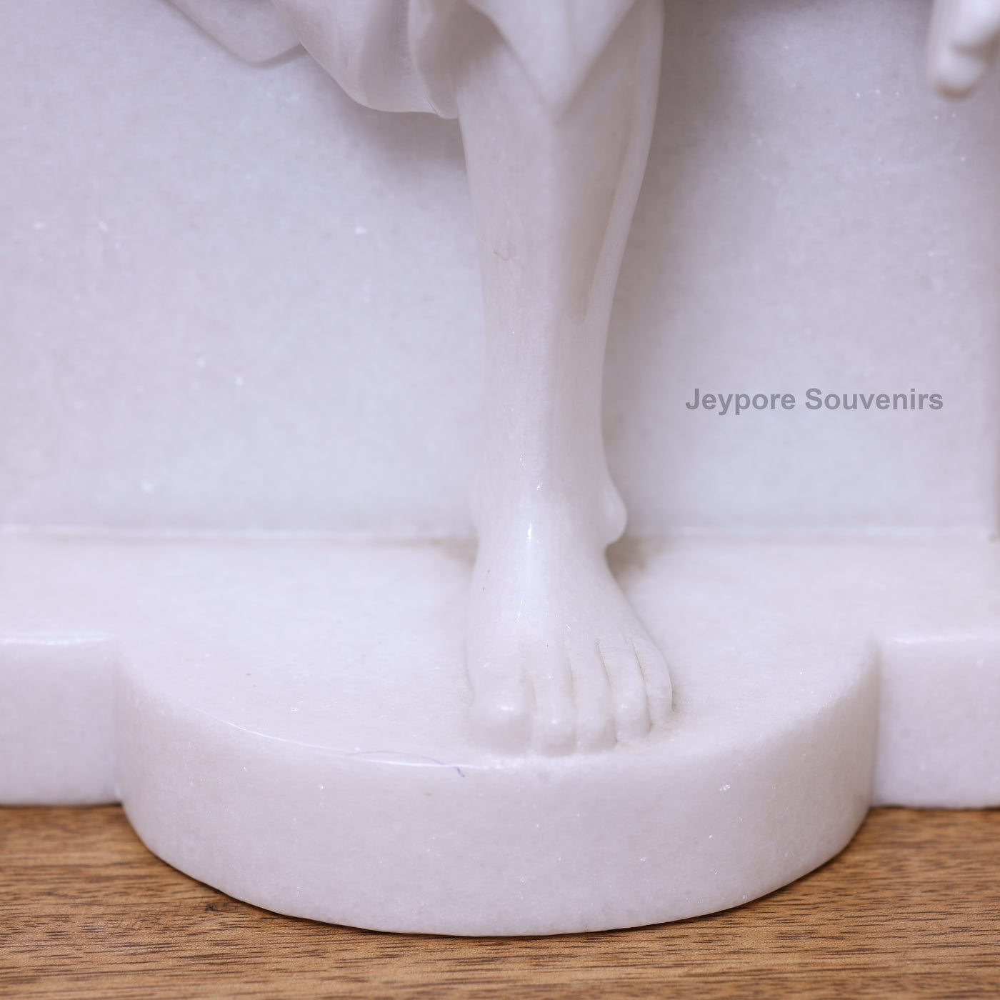 15" Divine Pure White Marble Sai Baba Statue