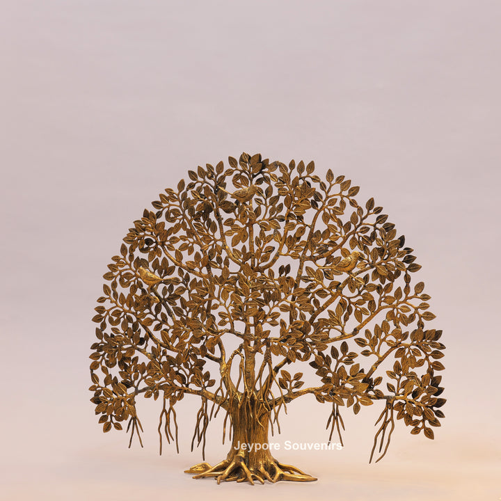 28" Handcrafted Brass Superfine Standing Kalpavriksha Tree of Life Statue