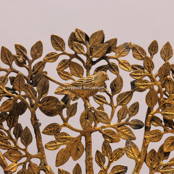 28" Handcrafted Brass Superfine Standing Kalpavriksha Tree of Life Statue