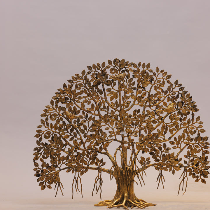 28" Handcrafted Brass Superfine Standing Kalpavriksha Tree of Life Statue
