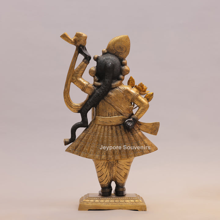 31" Brass Lord Krishna Statue with Flute