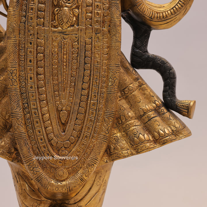 31" Brass Lord Krishna Statue with Flute