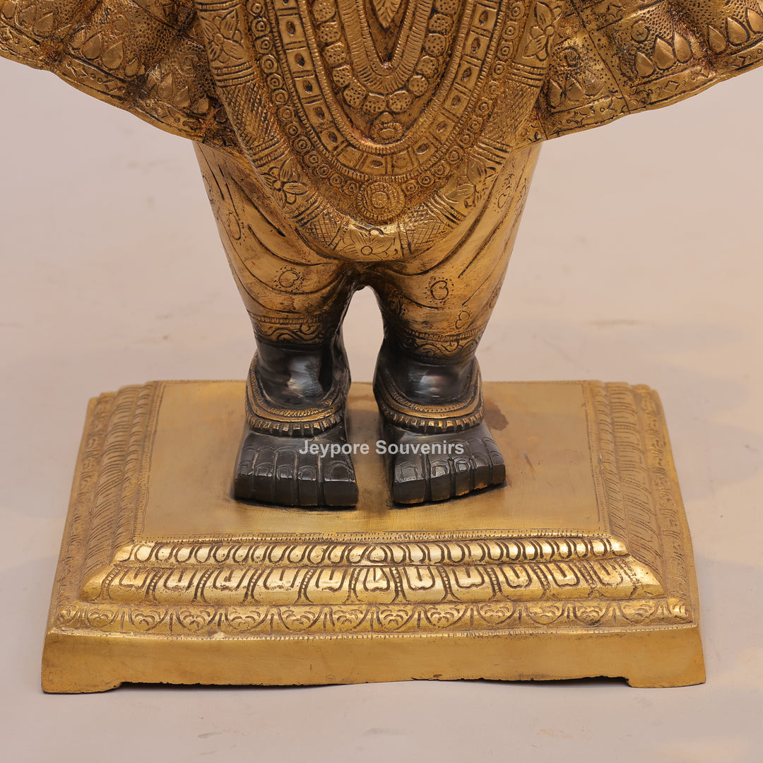31" Brass Lord Krishna Statue with Flute