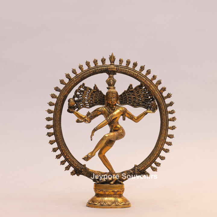 19" Handcrafted Brass Nataraja Dancing Shiva Statue