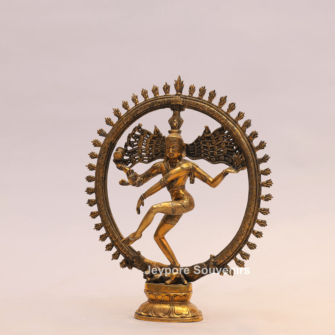 19" Handcrafted Brass Nataraja Dancing Shiva Statue