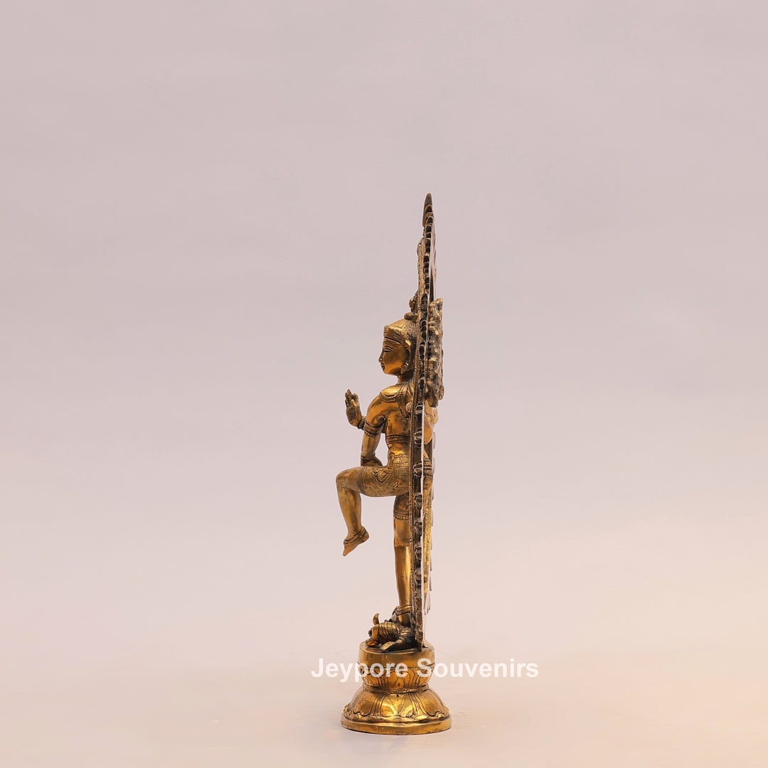 19" Handcrafted Brass Nataraja Dancing Shiva Statue