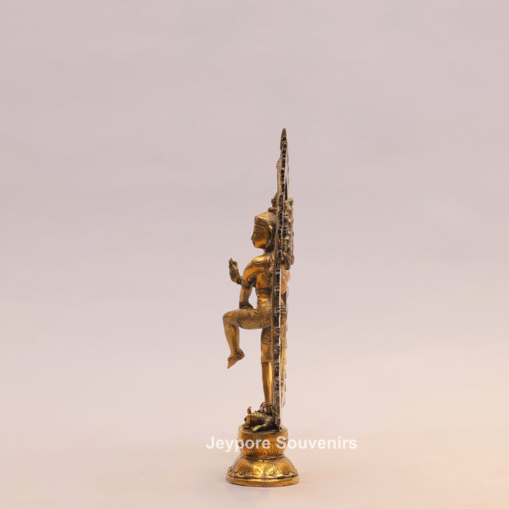 19" Handcrafted Brass Nataraja Dancing Shiva Statue