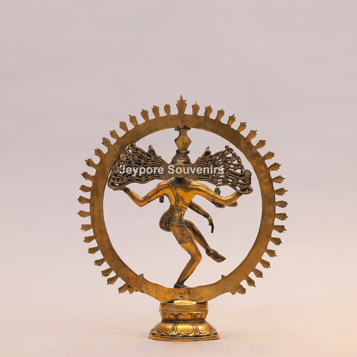19" Handcrafted Brass Nataraja Dancing Shiva Statue
