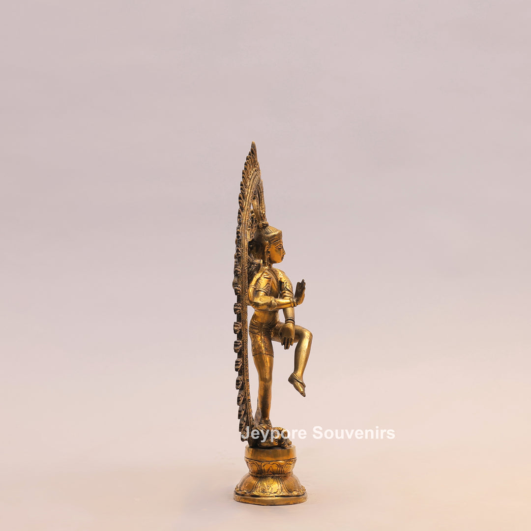 19" Handcrafted Brass Nataraja Dancing Shiva Statue