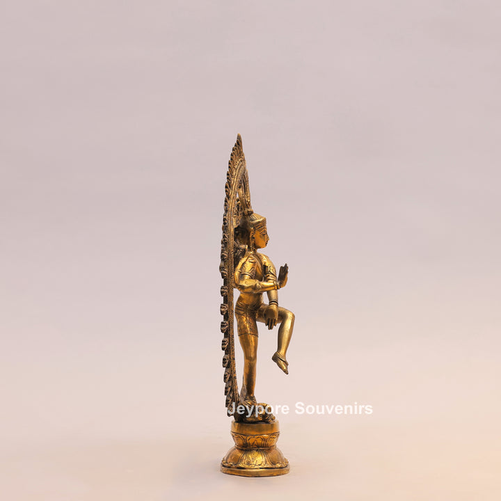 19" Handcrafted Brass Nataraja Dancing Shiva Statue