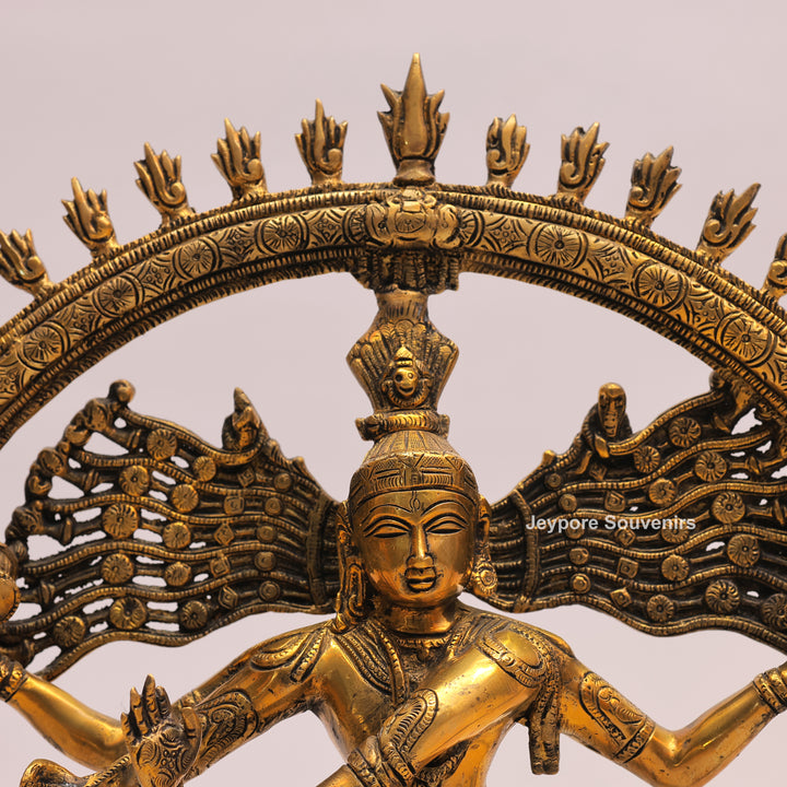 19" Handcrafted Brass Nataraja Dancing Shiva Statue