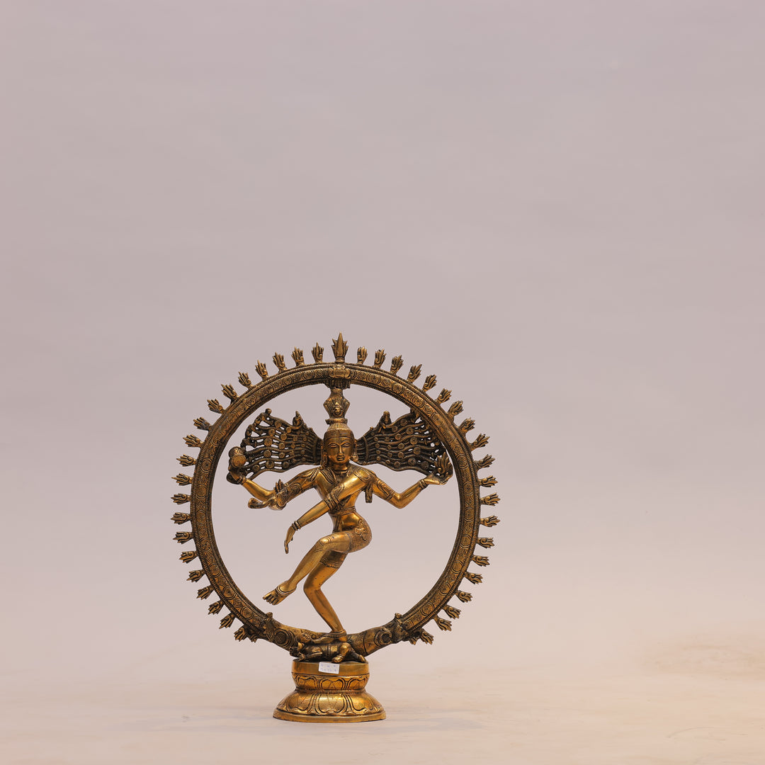19" Handcrafted Brass Nataraja Dancing Shiva Statue