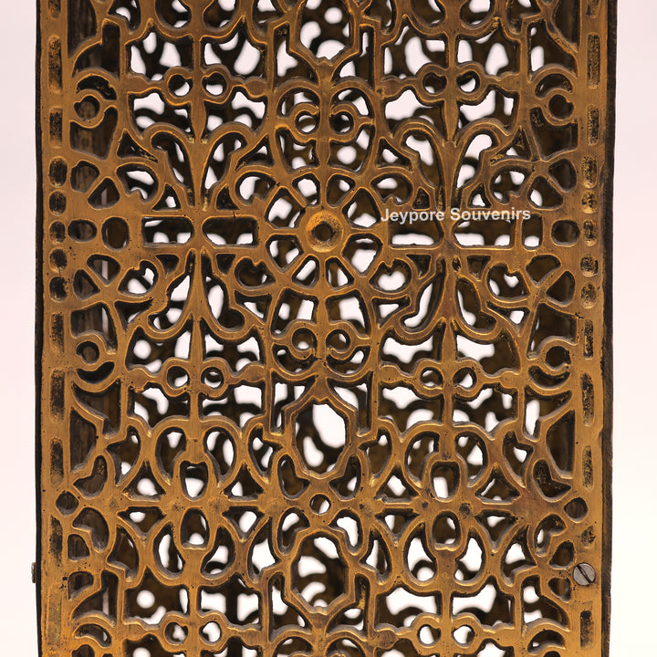 21" Handcrafted Brass Chowki Pedestal Stand with Hanging Bells