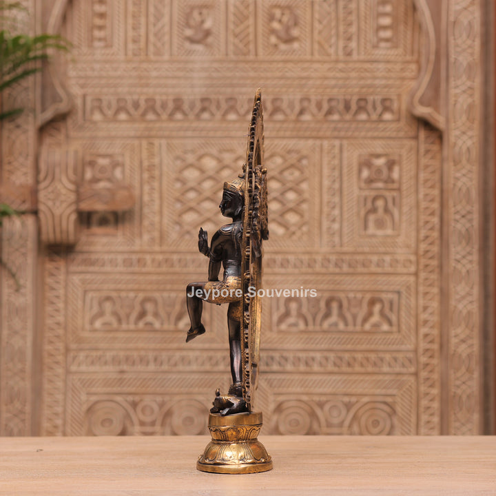 19" Handcrafted Brass Nataraja Traditional Lord Shiva Tandava Idol