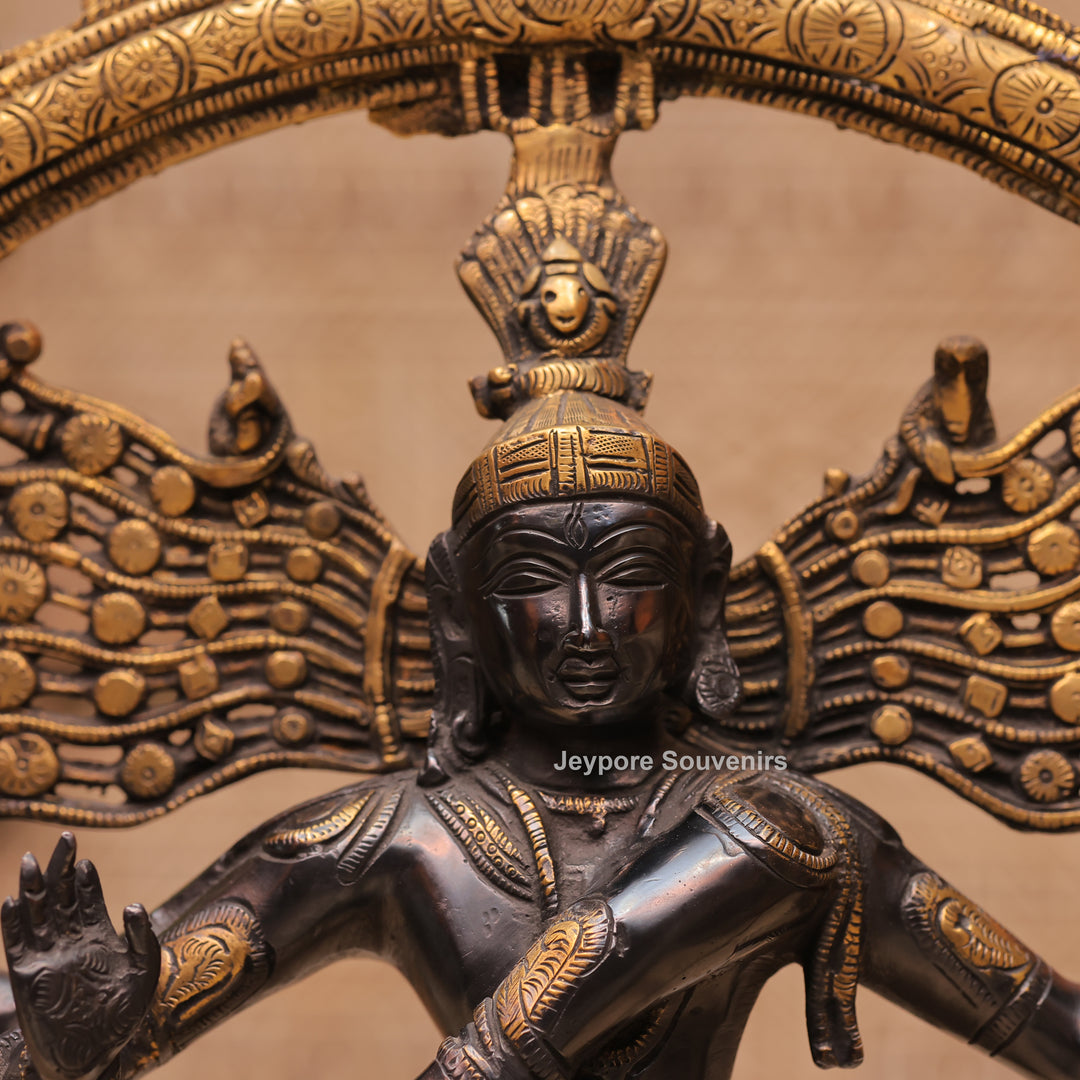 19" Handcrafted Brass Nataraja Traditional Lord Shiva Tandava Idol