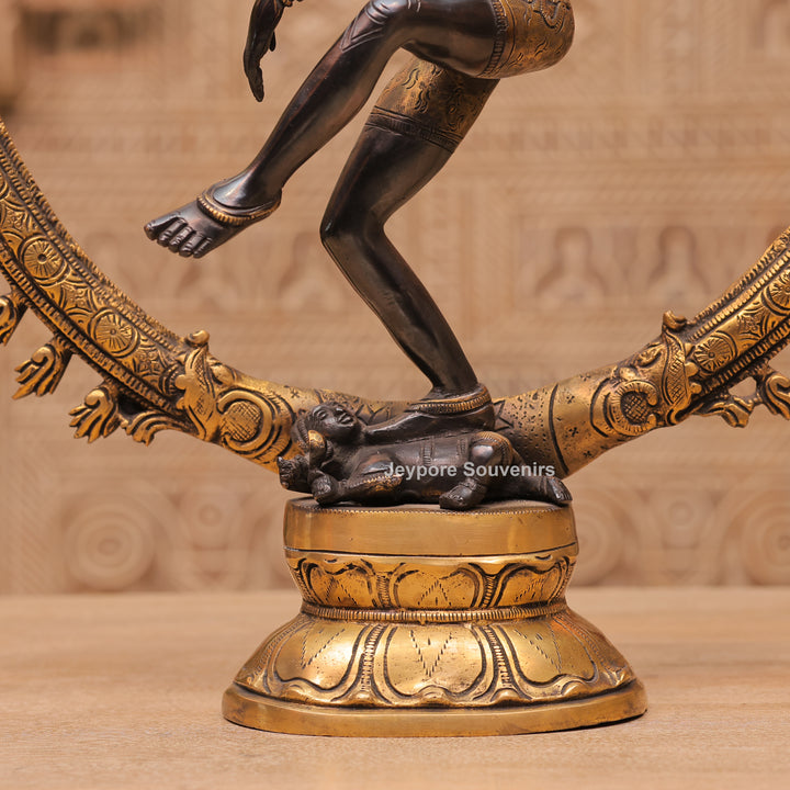 19" Handcrafted Brass Nataraja Traditional Lord Shiva Tandava Idol