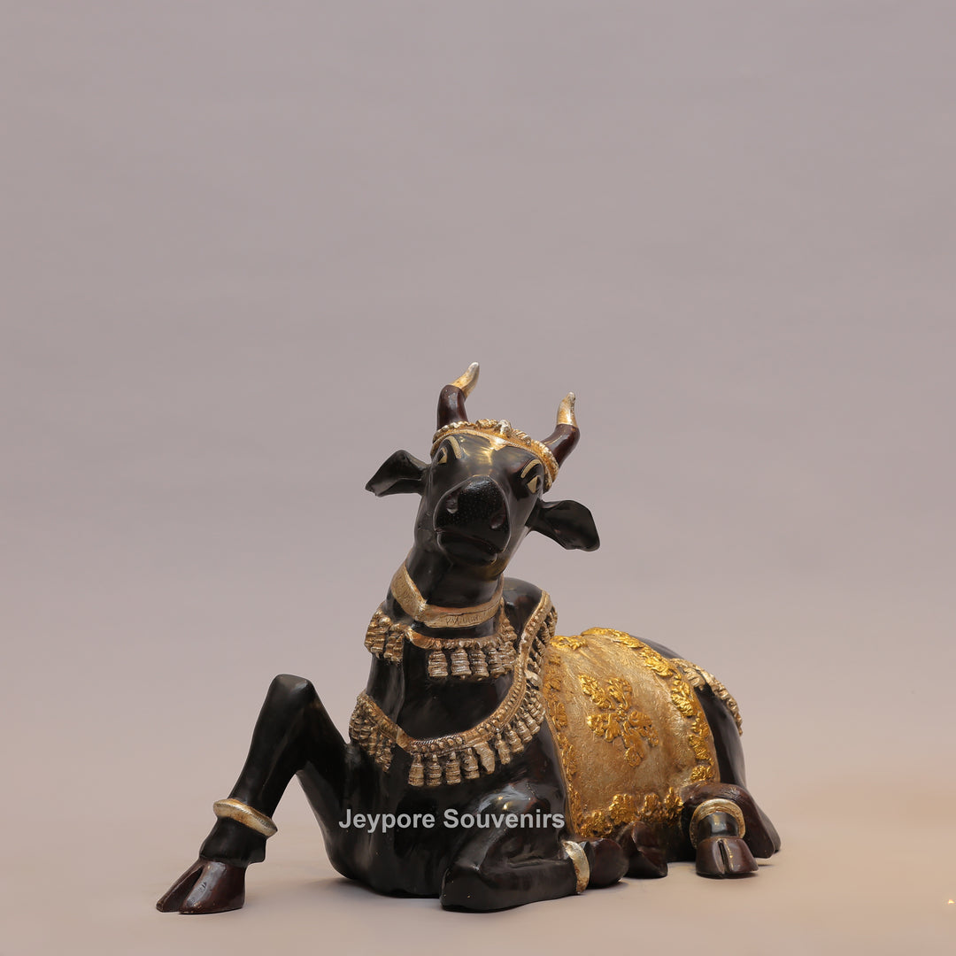 21" Handcrafted Brass Nandi Bull Idol