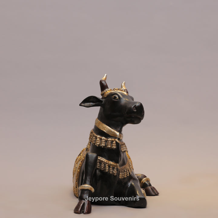 21" Handcrafted Brass Nandi Bull Idol