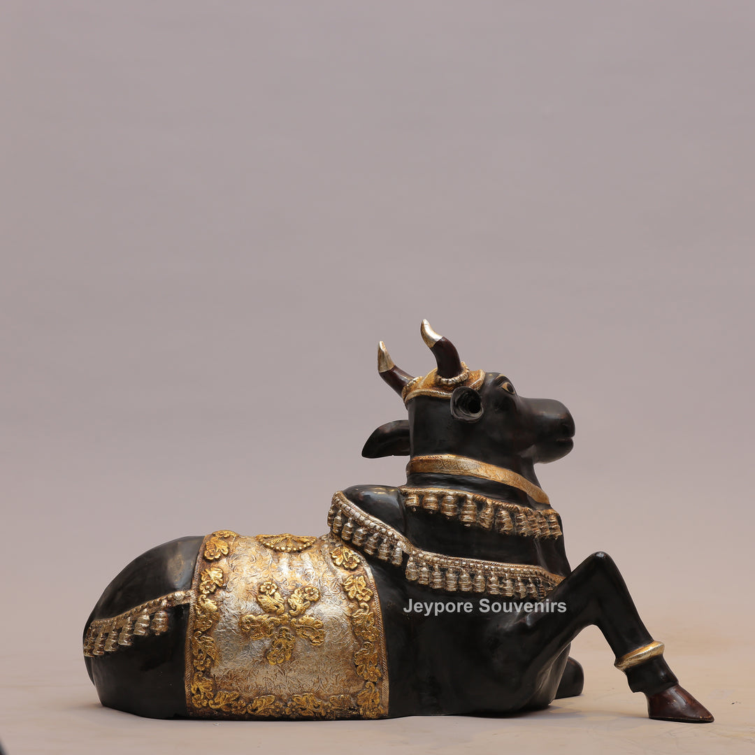 21" Handcrafted Brass Nandi Bull Idol
