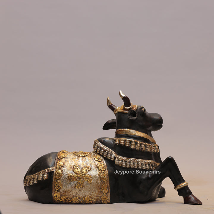 21" Handcrafted Brass Nandi Bull Idol