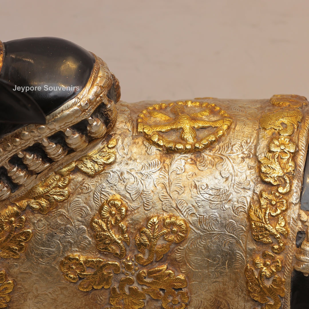 21" Handcrafted Brass Nandi Bull Idol