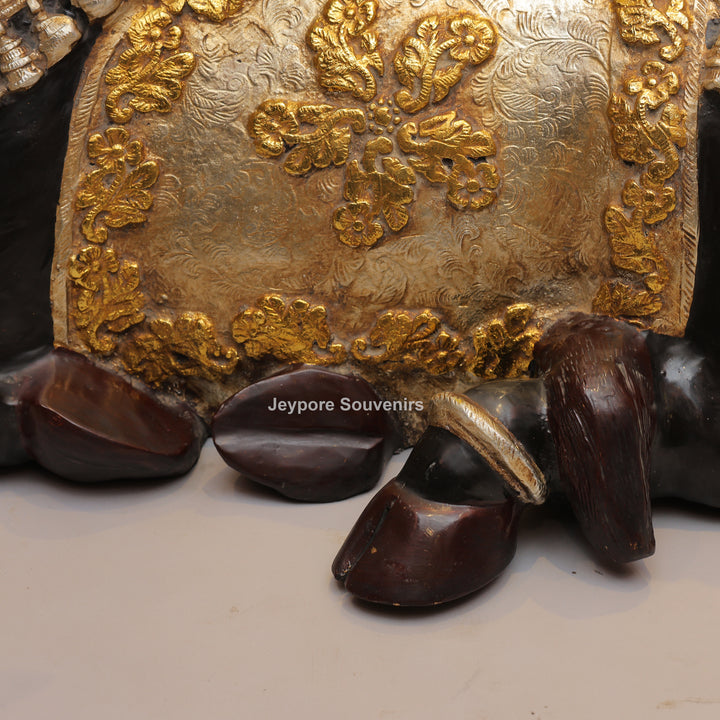 21" Handcrafted Brass Nandi Bull Idol